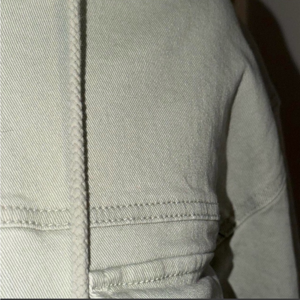 Cropped Hooded Utility Jacket - Sage - Picture 3 of 4
